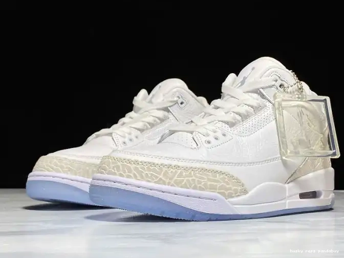Rep Husky Jordan Air White Triple 3 Retro 136064-111 0509